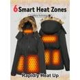 thumbnail image 3 of Fuklindy Graphene Heated Jacket for Women with Battery, 12V Fast Charge 18400mAh Large Capacity Winter Outdoor Lightweight Heating Jackets Black, 3 of 5