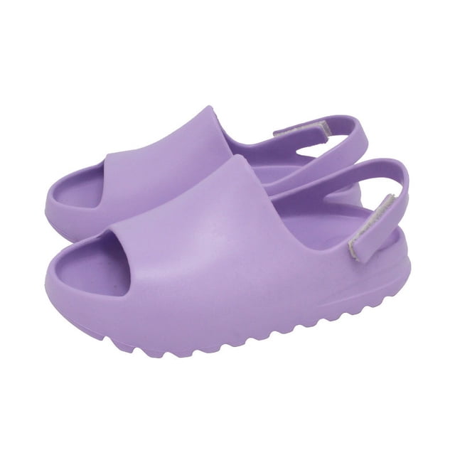 Pantuflas de coco para niños Boca de pez Sandalias de playa al aire libre con velcro para niños