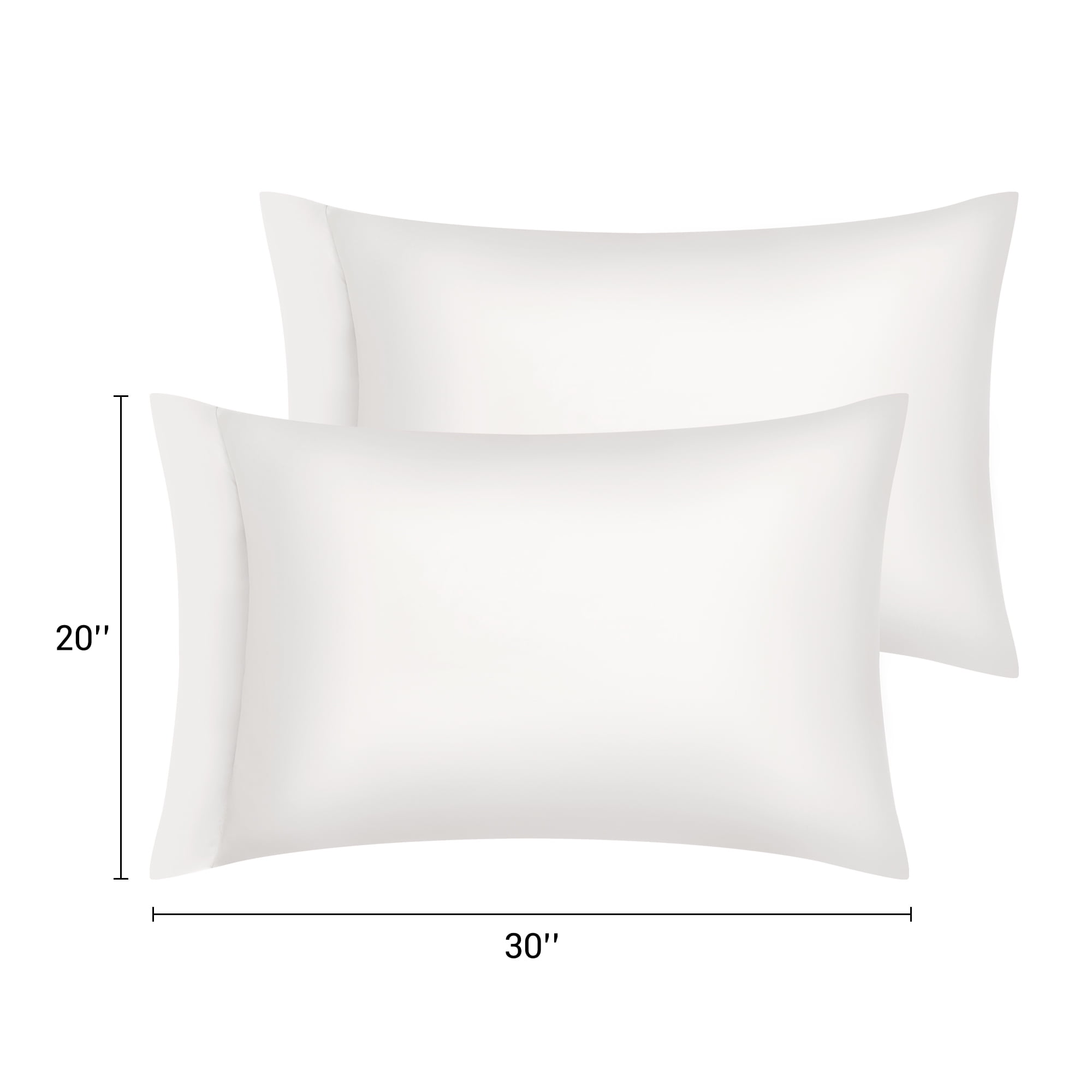 Unique Bargains Satin Pillow Cases Set of 2 Cooling Pillow Covers Queen Beige