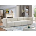 thumbnail image 2 of Meridian Furniture Quincy Cream Velvet Modular Sofa, 2 of 13
