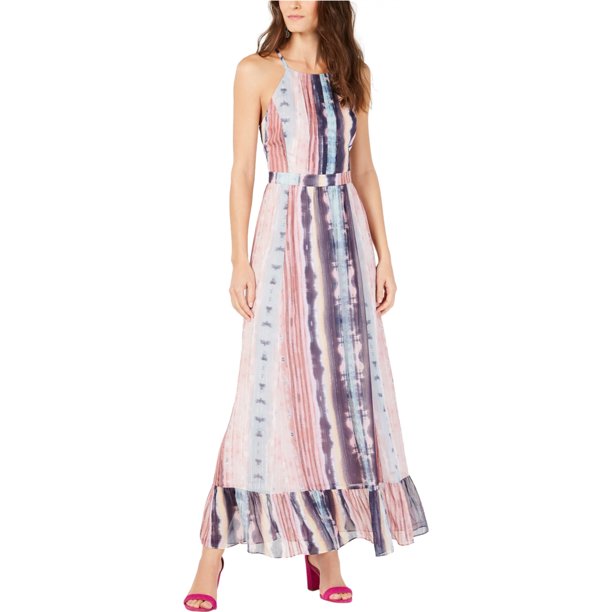 INC Womens Ombre Halter Empire Maxi Vestido, Multicolor, 4