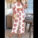 thumbnail image 4 of Conjunto de 2 Piezas de Chándal de Verano para Playa con Camisa de Corta y Botones para Mujer, Top Estampado, Pantalones Cortos de Descanso Girasol S, 4 of 10
