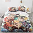 thumbnail image 2 of Juego de cama con edredón Genshin Impact, funda de edredón, funda de almohada, juegos de 2 o 3 piezas, tamaño para niños y adultos, 2 of 5