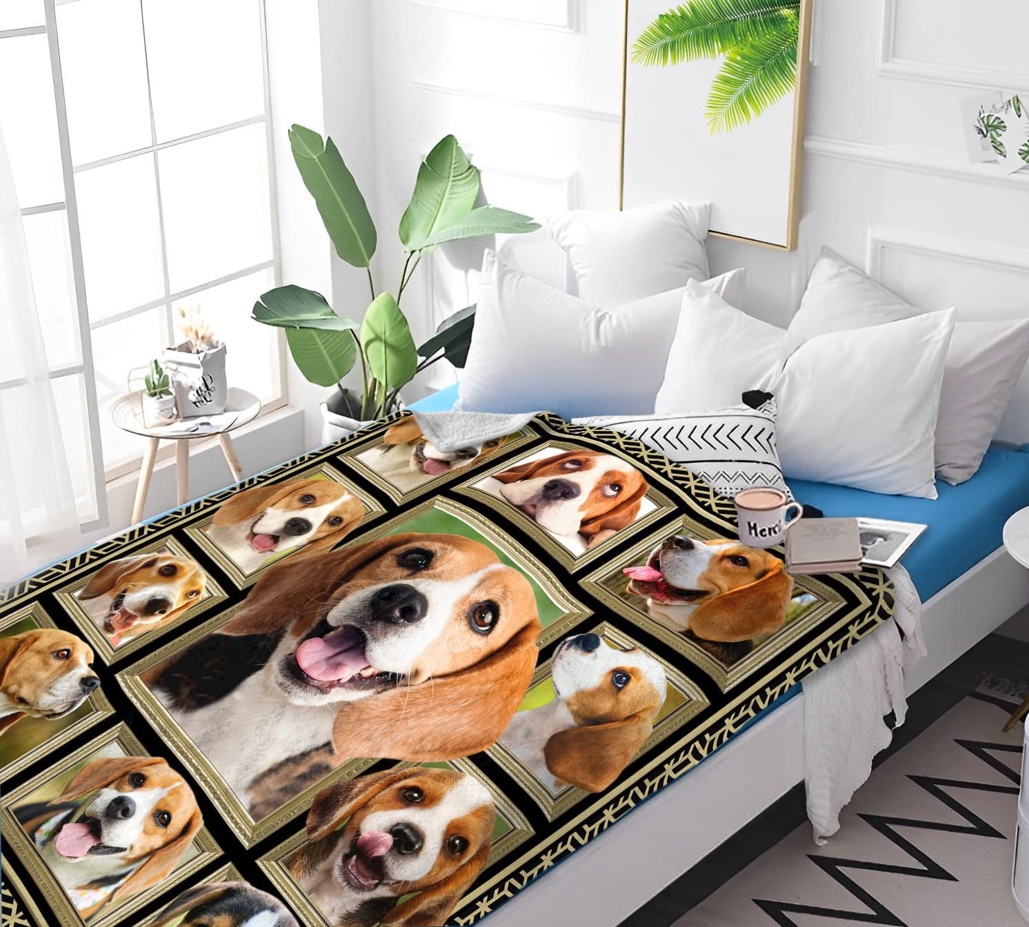 Beagle Blanket for Women Men Kids, Beagle Gifts for Beagle Dog Lover, Super Soft Fuzzy Dog Throw Blanket Beagles Decor Plush Gift for Birthday Christmas 50x60 inch