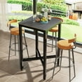thumbnail image 4 of Wisfor 4 Person Vintage 41.4" High Pub Bar Table Breakfast Dining Tables Sturdy Metal Frame, Matte Gray, 4 of 11