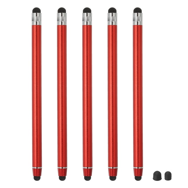 5uds Lápiz Táctil Óptico Unique Bargains Rojo con 2 Puntas Extra Capacitivo