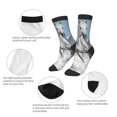 thumbnail image 3 of Kdxio Horses Running Through The Water Print Children's Socks for Daily Wear and Sports Use Colorblock Mid-Calf Design Breathable Material, 3 of 5