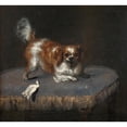 thumbnail image 2 of David Klöcker Ehrenstrahl 21x20 Black Ornate Framed Double Matted Museum Art Print Titled: Hunden Courtisan, 2 of 5