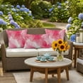 thumbnail image 6 of Outdoor Pillow Cover Pink Marble Set of 2 Waterproof Throw Pillowcases Abstract Geometric Modern Ombre Decorative Patio Furniture Pillows for Couch Garden Indoor & Outdoor Use, 6 of 9