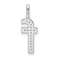 thumbnail image 4 of Finest Gold 14K White Gold Diamond Lower Case Letter F Initial Pendant, 4 of 4