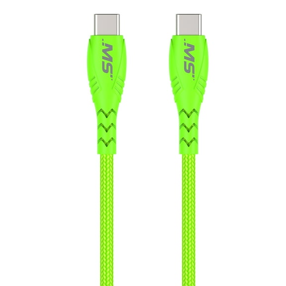 MobileSpec MS 10 HI VIS USB-C TO USB-C CABLE GR