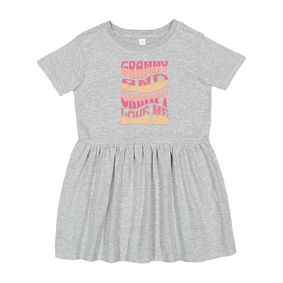 Inktastic Grammy and Grampy Love Me Granddaughter Girls Toddler Dress
