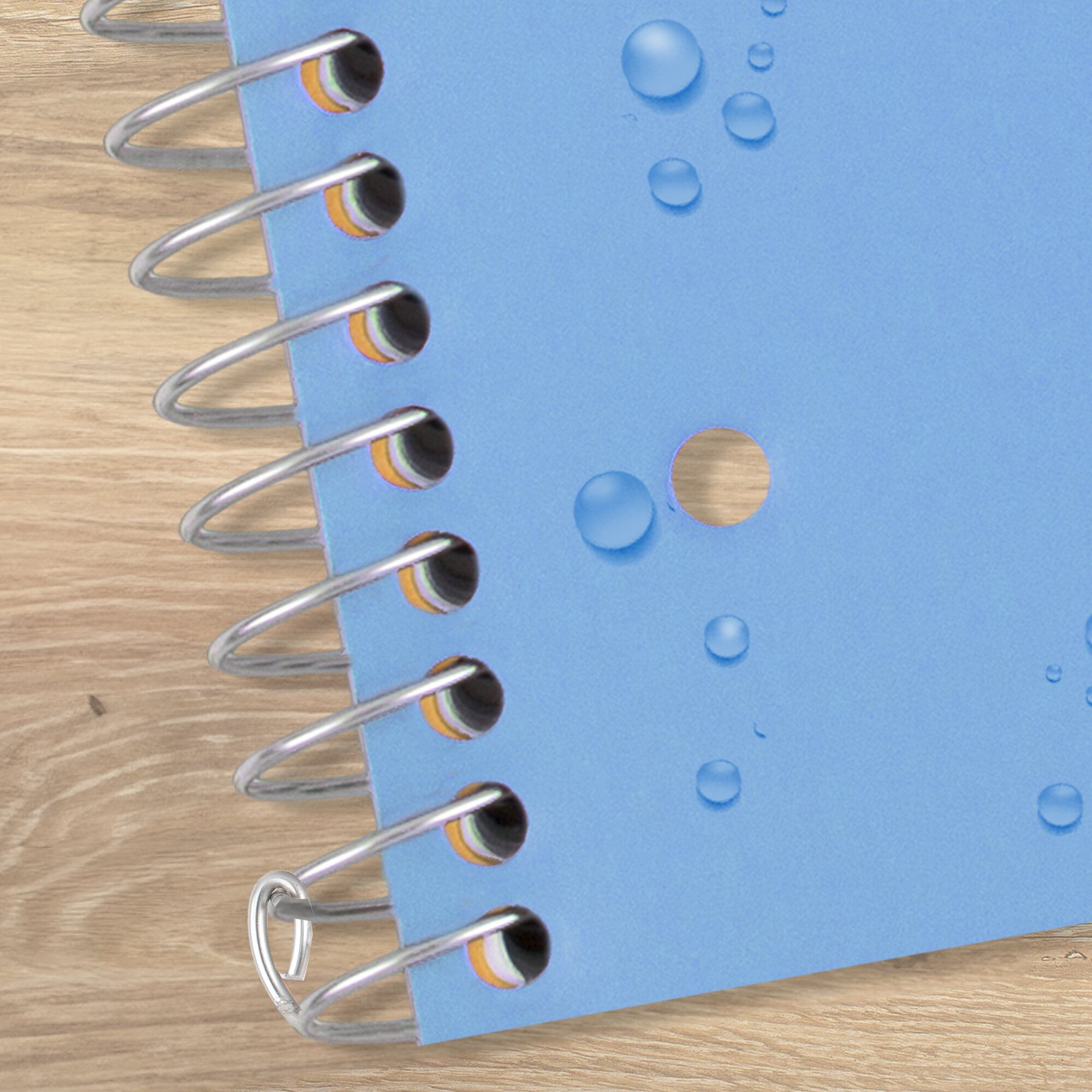 Five Star Spiral Notebook Plus Study App 3 Subject Wide Ruled 8 x 10 12 Sky Blue