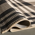 thumbnail image 5 of SAFAVIEH Courtyard Benjamin Plaid Indoor/Outdoor Runner Rug, Black/Bone, 2'3" x 6'7", 5 of 12