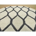 thumbnail image 3 of EORC VC1001BG Hand Tufted Wool Chain-Link Rug, 4' Round, Ivory, 3 of 4