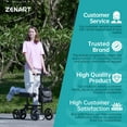 thumbnail image 6 of ZENART Steerable Knee Scooter Foldable Walker for Foot Surgery Adult Crutch Alternative, Black, 6 of 8