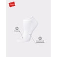 thumbnail image 2 of Hanes Ultimate Women's No Show Socks, Cushioned, 6-Pairs White 5-9, 2 of 4