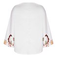 thumbnail image 3 of Birdeem Femmes Décontracté Manches Longues Col en V Hauts Blouse Ample T-Shirts Imprimés Blouse, 3 of 9