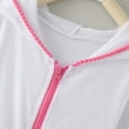 thumbnail image 5 of Toddler Girl Dresses Child Swim Cover Up Kids Swimsuit Coverup Zip Up Beach Bathing Suit Hooded Absorbent Bathrobe Beach Clothes for Girls Size 7-8T, 5 of 6