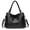 Black, variant on KALUNMA Genuine Leather Hobo Bag for Women Large Tote Shoulder Handbag Satchel for Laptop Work Ladies
