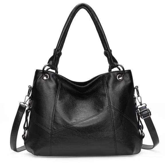 KALUNMA Genuine Leather Hobo Bag for Women Large Tote Shoulder Handbag Satchel for Laptop Work Ladies