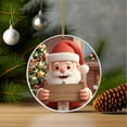 thumbnail image 3 of Mecorevxz Christmas Decorations Santa Claus Acrylic Hanging Ornaments Suitable for Christmas Tree Decorations,Christmas Gifts,3.15Inch, 3 of 5
