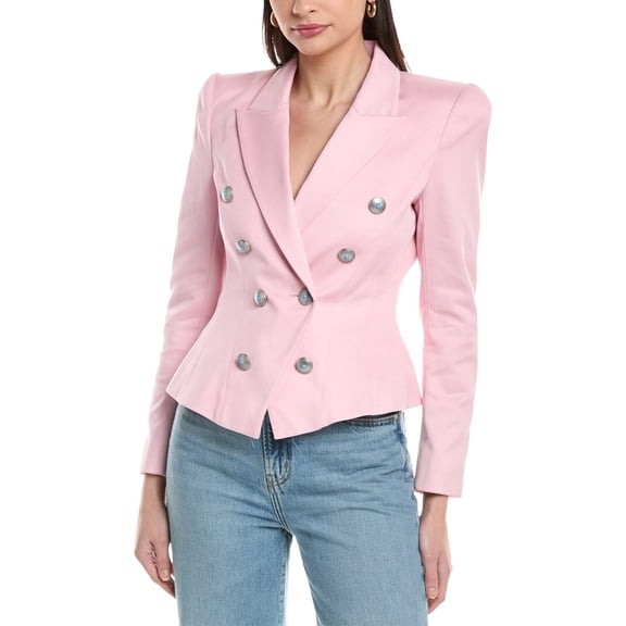 L’AGENCE womens Bethany Structured Blazer, 00, Pink
