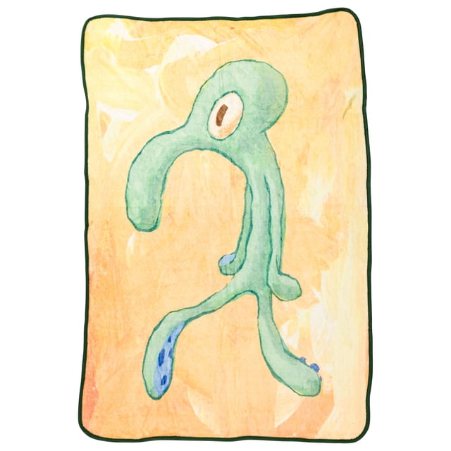 Manta polar plateada con diseño de búfalo, Bob Esponja, 45 x 60 cm