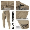 thumbnail image 6 of BROKIG Mens Slim Fit Pants Zip Gym Joggers Sports Athletic Trousers Workout Sweatpants Casual Track Pants with Pockets (XX-Large, Beige), 6 of 7