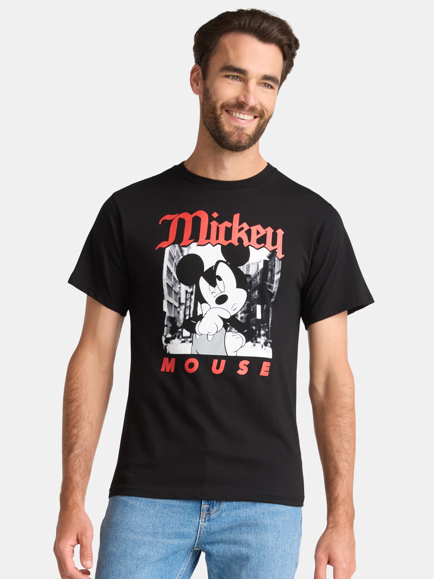 Disney Mickey Mouse Howdy Folks Men's and Big Men's Graphic Tee