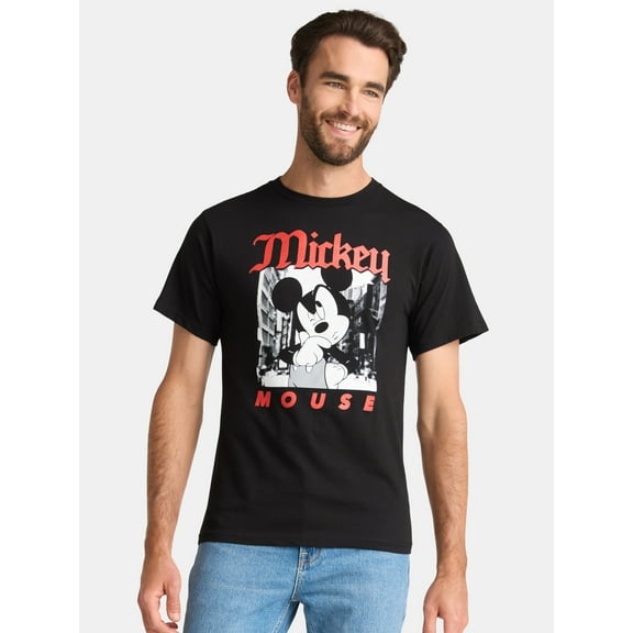 Mickey Mouse Men's and Big Men's Cotton Graphic Tee, Sizes S-3XL