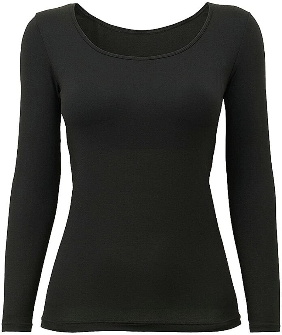 Womens Thermal Built-in Bra Padded Yoga 