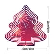 thumbnail image 3 of Metal Hanging Christmas Tree Wind Decorations - Vibrant Fireworks Design Colorful Garden Spinners for Festive Yard Decor, 3 of 7