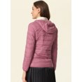 thumbnail image 4 of Chaqueta Liviana Corta Gruesa Plegable Con Capucha Para Mujer Rosa S, 4 of 6