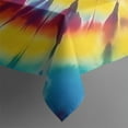 thumbnail image 3 of Colorful Tie Dye Mandala Pattern Rectangle Tablecloth 60"x84",Waterproof Polyester Rectangle Table Cloth, Wipeable Spillproof Polyester Tablecloth for Dining, Camping, Indoor and Outdoor, 3 of 5