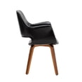 thumbnail image 4 of Porthos Home  Haro Dining Chairs Set of 2, PU Leather, Bentwood Legs Black, 4 of 5