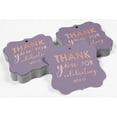 thumbnail image 4 of Inkdotpot Real Rose Gold Foil Thank You For Celebrating With Us Bridal Shower-Baby Shower-Retirement-Wedding-Birthday Tags Favor Bracket Shape Hang Pack Of 50 Paper Tags, 4 of 7