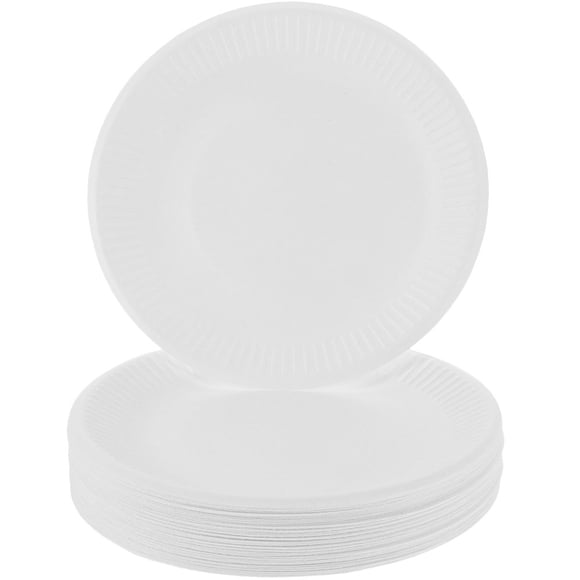 HLONK 50 Pcs Paper Tray Party Tableware Dessert Plates Supplies Dinner Snack Desserts