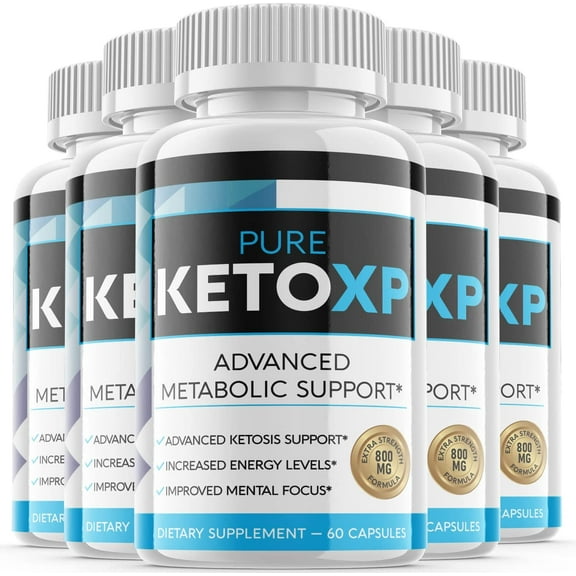 (5 Pack) Pure Keto XP - Keto Weight Loss Formula - Energy & Focus Boosting Dietary Supplements for Weight Management & Metabolism - Advanced Fat Burn Raspberry Ketones Pills - 300 Capsules
