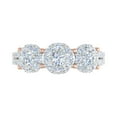 thumbnail image 3 of 1 Carat 3-Stone Prong Set Diamond Engagement Ring in 14K Rose Gold - IGI Certified (Ring Size 7.25), 3 of 7