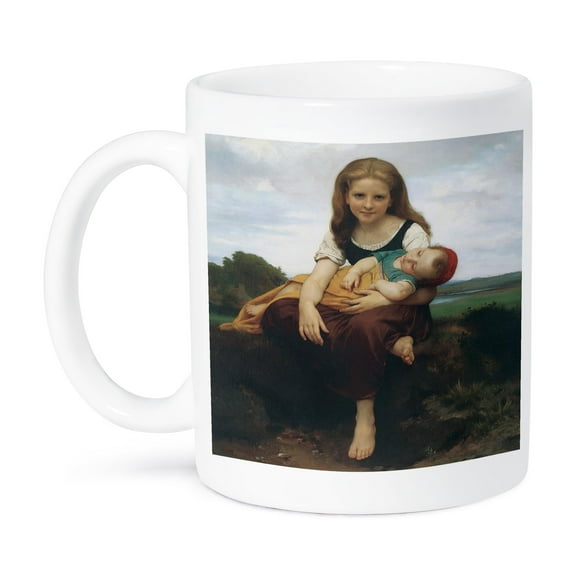 3dRose, The Elder Sister, 1869 by William-Adolphe Bouguereau, 15oz Mug