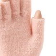 thumbnail image 2 of Mooqilaa Girls Winter Gloves Size 3-8 Years, Warm Outdoor Fingerless Flip Top Knitted Gloves for Cold Weather Pink, 2 of 4