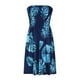 thumbnail image 4 of ICHUANYI Clearance Women's Bohemian Style Strapless Elastic Band Dress Dresses Sleeveless Floral Print Dress(Dark Blue, XXL) ICHUANYI WER2023080710813, 4 of 8