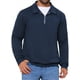 thumbnail image 1 of SUDADERA DE PULLOVER DE MANGA LARGA CON CREMALLERA CUARTO INSPIRADA EN CHIC PARA HOMBRE, TAMAÑO 2XL, AZUL OSCURO, CON PATRONES GEOMÉTRICOS TEJIDOS, 1 of 6