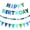 C, variant on wutoase Pre-Strung Happy Birthday Banner, Reusable Felt Rainbow Garland, Colorful Party Decoration for Kids Room, Photo Prop & Party Supplies