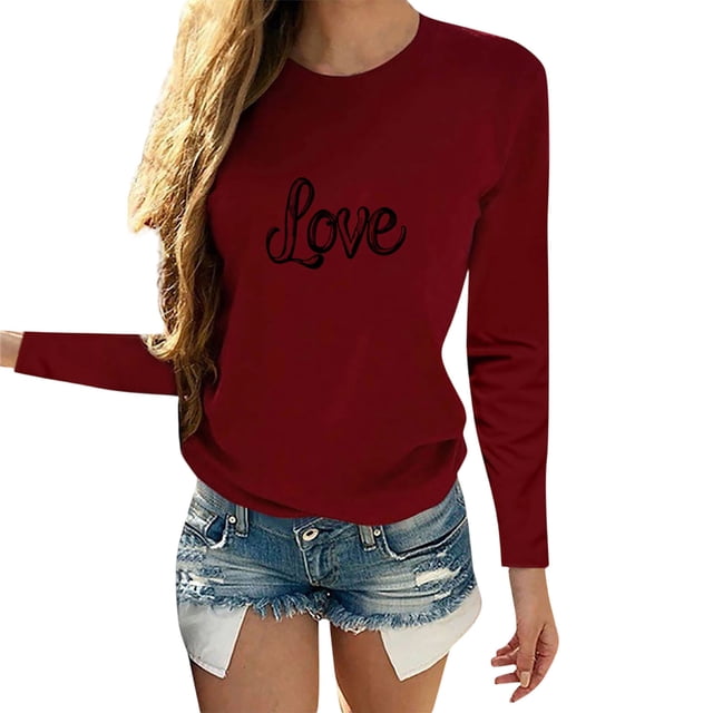Camisetas de Cuello de la Tripulación de Manga Larga para los Hombres Estampadas Camisetas de Manga Larga para las Mujeres, Camiseta de Blusa Casual para Primavera Verano
