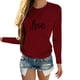 thumbnail image 1 of Camisetas de Cuello de la Tripulación de Manga Larga para los Hombres Estampadas Camisetas de Manga Larga para las Mujeres, Camiseta de Blusa Casual para Primavera Verano, 1 of 5