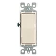 thumbnail image 1 of Interruptor basculante Leviton de 3 vías, 15 A, 120/277 V, color almendra claro, 1 of 3