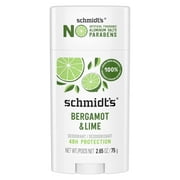 Schmidts Signature Natural Deodorant, Bergamot and Lime, 2.65 Oz..
