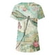 thumbnail image 4 of Moda Casual Sexy Impreso Posición Imprimir Irregular Dobladillo Botón Manga corta Camiseta Top Blusa Pompotops hfajkhk140347, 4 of 5